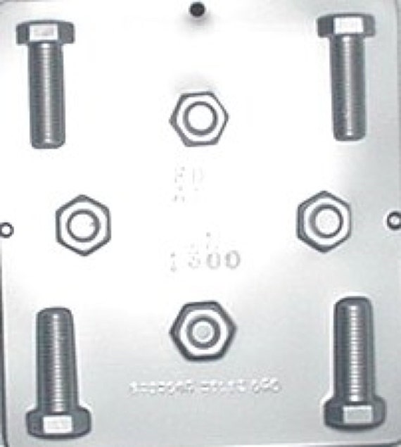 Nuts and Bolts Chocolate Candy Mold 1300 by CandyMoldsNMore