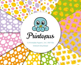 Easter Printable Paper - PDF Digital File - Instant Download