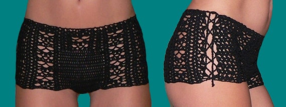 Hand crochet sexy boxer panties