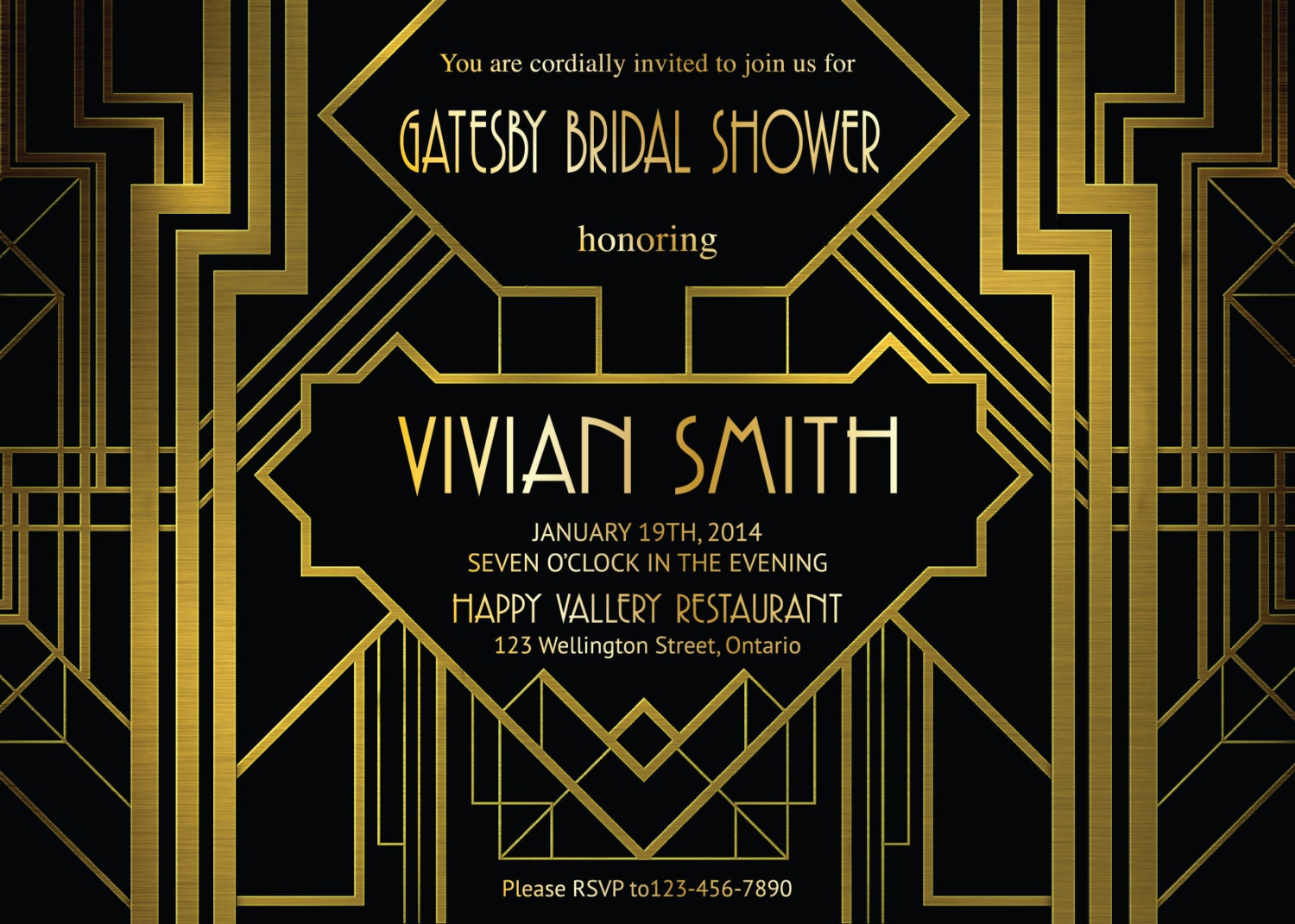 the symbol gold gatsby of great in Invitation. Customized Art Great Gatsby Shower Deco. Bridal