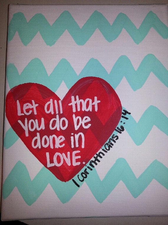 Items similar to Love Canvas Painting on Etsy