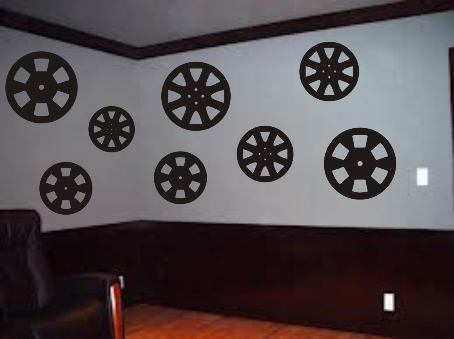 File Movie Reels wall art decal by QualityDecals on Etsy