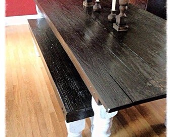 Farm table with bench seats