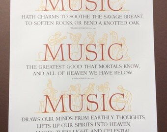 Vintage Letterpress Music Poster