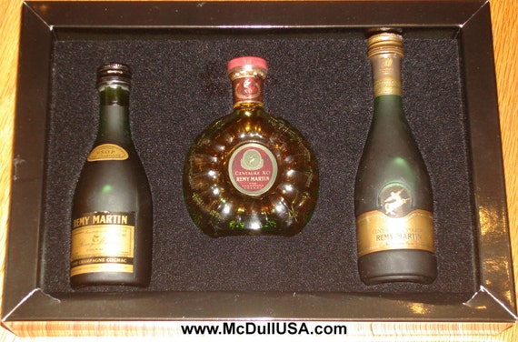 Remy Martin 3 Bottles Cognac XO Mini Miniature Bottle Gift Set