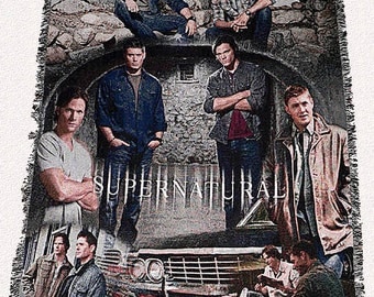 Supernatural Inspired Collage Throw Blanket