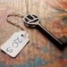 Window Pane Antique Brass Key / RESERVED for slavrawicz