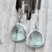 Faceted glass Earrings, sterling wires, Gift for her