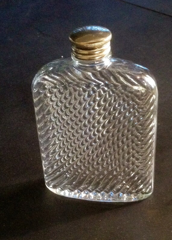 Prohibition Era Whiskey Hip Flask by Universal Glass Co.