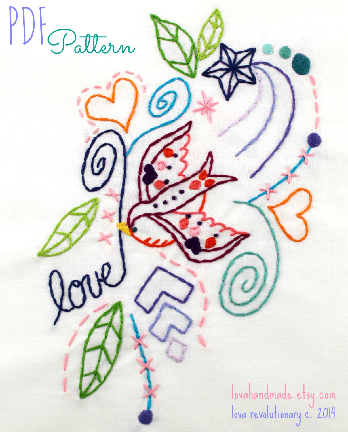 Tattoo Bird Embroidery Pattern PDF Digital Hand Love Designs Doodle Modern Tattoo Bird Embroidery Pattern PDF Digital Hand Love Designs Doodle Modern