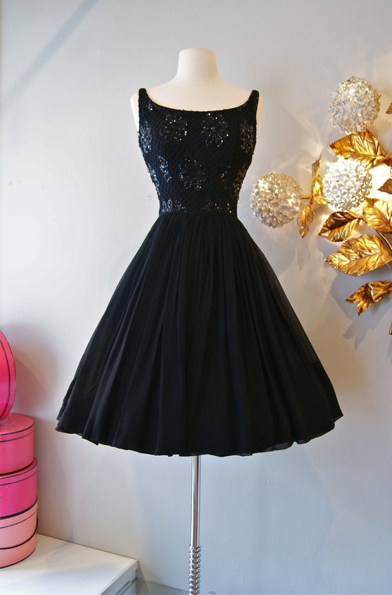 black fit n flare dress