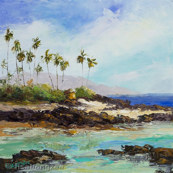 MILOLII HAWAII Framed Original Oil Painting Art Big by lisabongzee