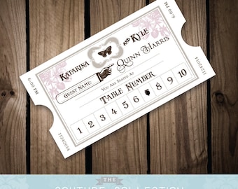 Vintage Styled Train Ticket Place Cards Escort Cards From