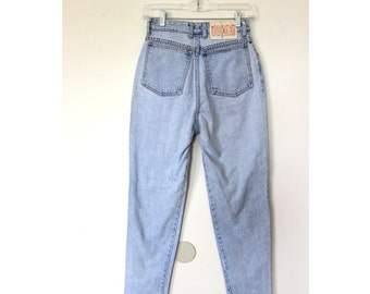 Jean Shorts Light Denim High Waist Vintage 80s Summer by heartcity