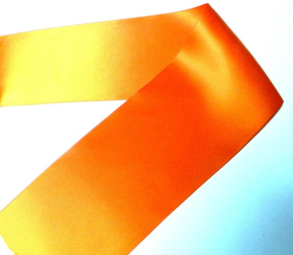 4 inch wide orange double sided satin ribbon 100 polyester 4 inch wide orange double sided satin ribbon 100 polyester