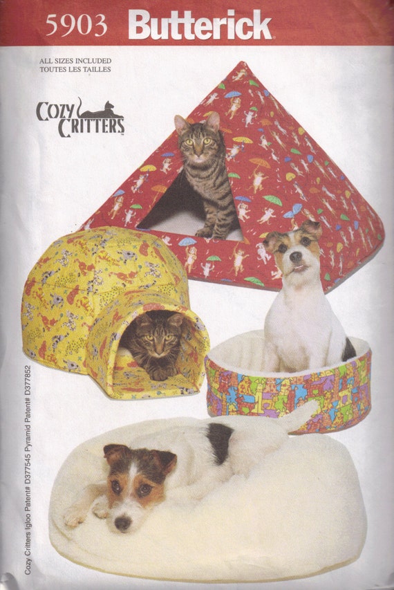 Pet Beds DIY Pyramid Igloo House for Cats and Dogs Sewing