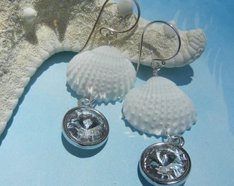 Seashell Earrings - Mermaids Rivoli Crystal Seashell Earrings
