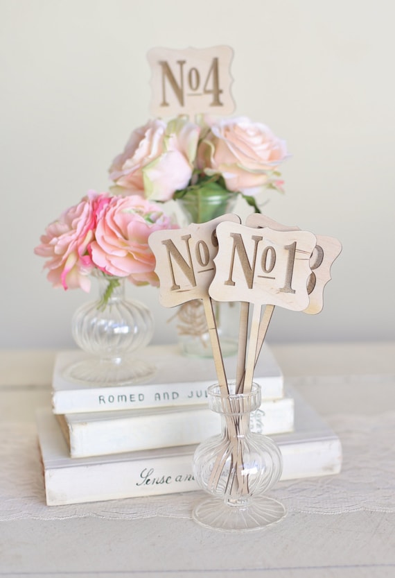 Rustic Wood Table Numbers Vintage Inspired Wedding by Morgann Hill Designs #BraggingBags #MorgannHillDesigns by braggingbags