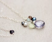 Asymmetric Necklace, Tanzanite Necklace, Long Purple Necklace, Light Purple Necklace, Radiant Orchid Necklace, Purple Gemstone Necklace,