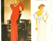 Dynasty Style Evening Dress Pattern by Givenchy Vogue Paris Original 1374 B36 sz 14