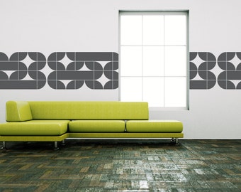 Mid Century Decal, Geometric Wall Decal, Mid Century Modern Art, Modern Nursery Decor, Dorm Decor, Office Decor, Removable Wall Decals