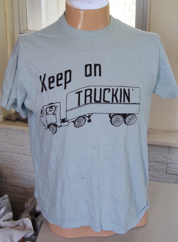 keep on truckin vintage style t shirt