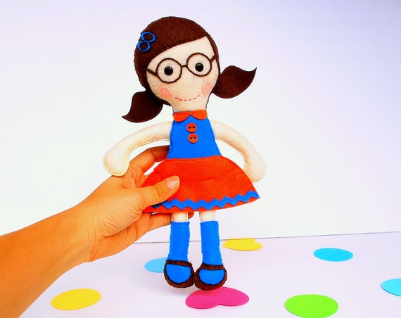 Doll Sewing Kit, Felt Kids' Crafts, Felt Sewing Kit in a Box, 8+ years old craft, No need sewing machine A826 Il_570xn