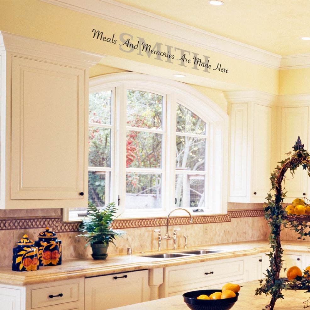 Kitchen Vinyl Wall Decal Meals And Memories Are Made Here