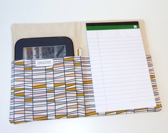Notepad Organizer / List Taker / Portfolio / iPad Mini /e-Reader Case- Basket of Wheat