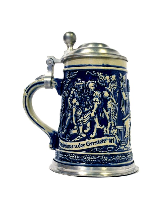 King Of Beer Stein Gerzit Beer Stein Peter Simon Gerz Mug Navy