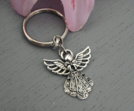 Items similar to Guardian Angel Key chain Christmas Angel Key Ring ...