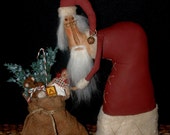 Primitive Folk Art Santa Claus Stump Doll St. Jigs