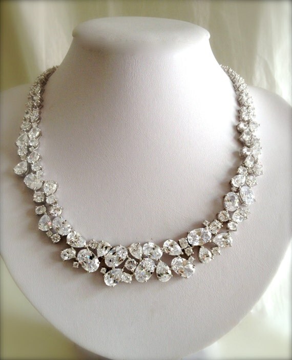 Reserved Vintage Diamond Collar Estate Jewelry Necklace