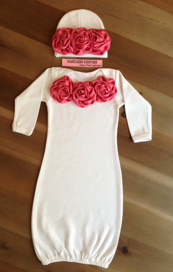 Newborn Girl Take Home Outfit Couture Sleeper by BabicakesCouture