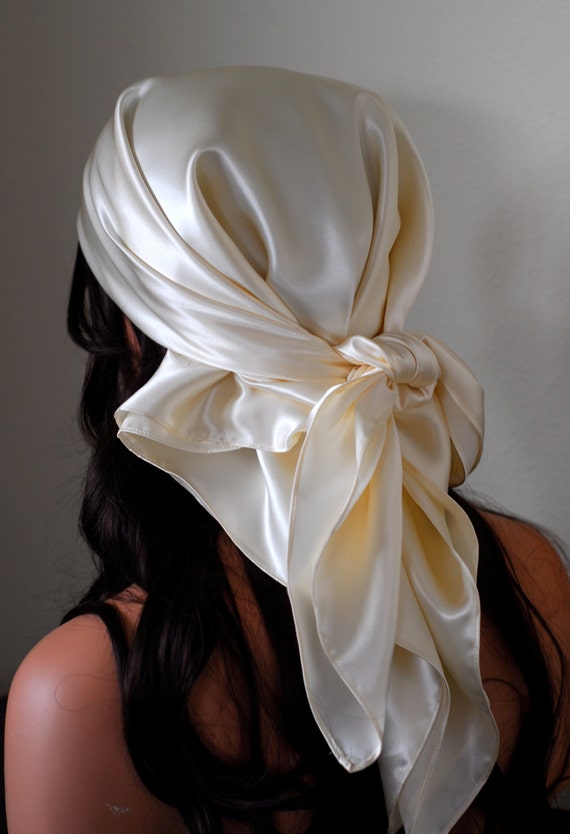 in wrap hair sleep silk to Bandana Scarf, Mulberry or Scarf Sleep Wrap Hair Silk, Sizes, Ivory