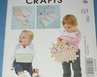 New McCall's Baby Bibs and Burp Cloth M6368 size OSZ