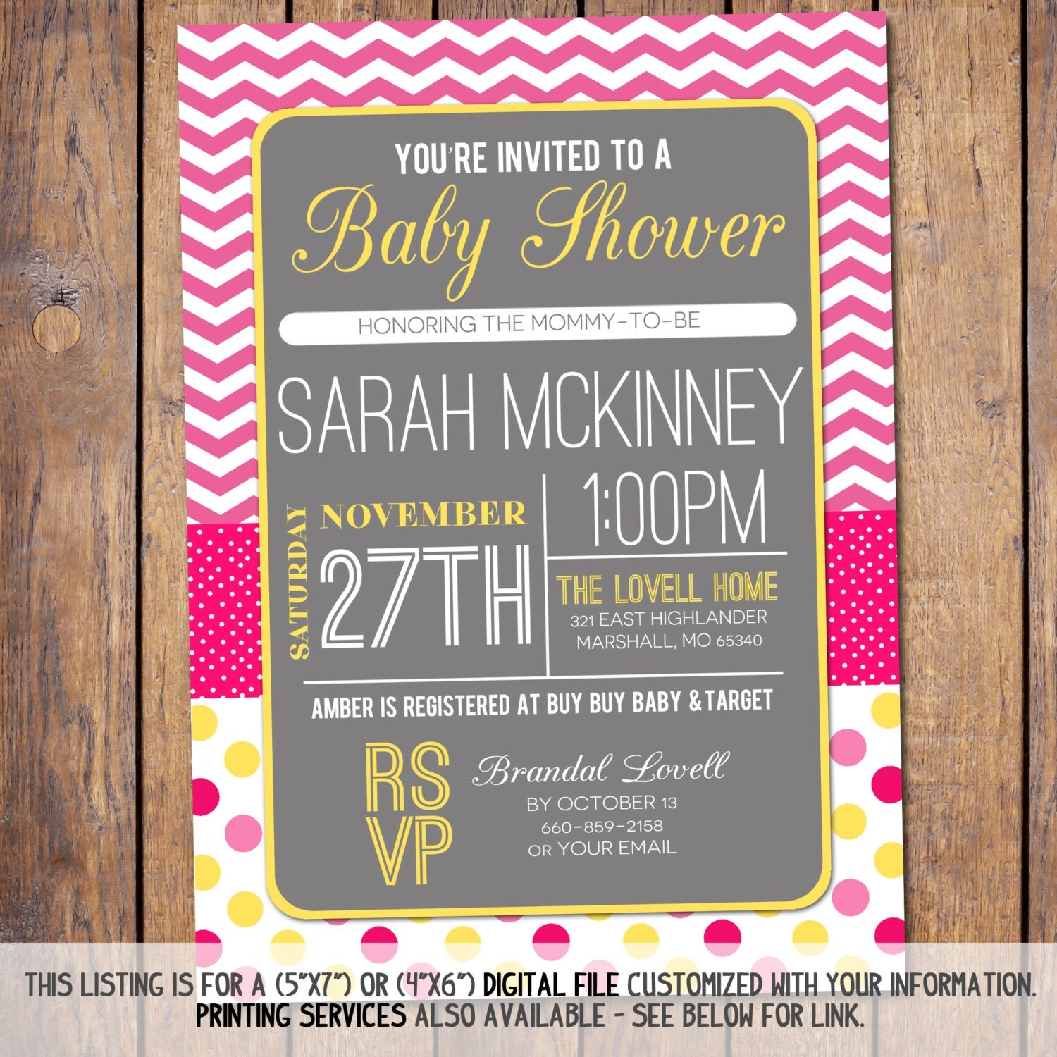 Modern Baby Invitations 5