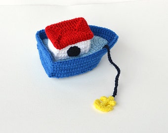 Boat Crochet Pattern, Boat Amigurumi Pattern, Amigurumi Boat Crochet Pattern, Amigurumi Ship Crochet Pattern, Ship Amigurumi Pattern