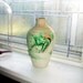 Vintage Vase Nemadji Pottery Hand Thrown Green and Orange Swirls