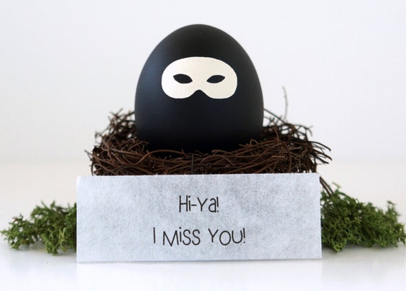 Items similar to crack me surprise egg message. i miss you little ninja
