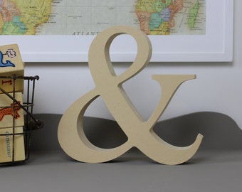 Letters - Free Standing Wooden Letter - Unfinished Wood Letters - Alphabet - ABC - XYZ - &
