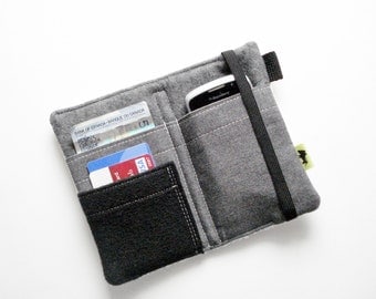 Soft white and grey iPhone 6 wallet ipod case iphone 5 case cell phone wallet phone accessory chic wallet case present womens wallet white