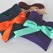 Gift Box Wool Felt contrast ribbon navy red purple