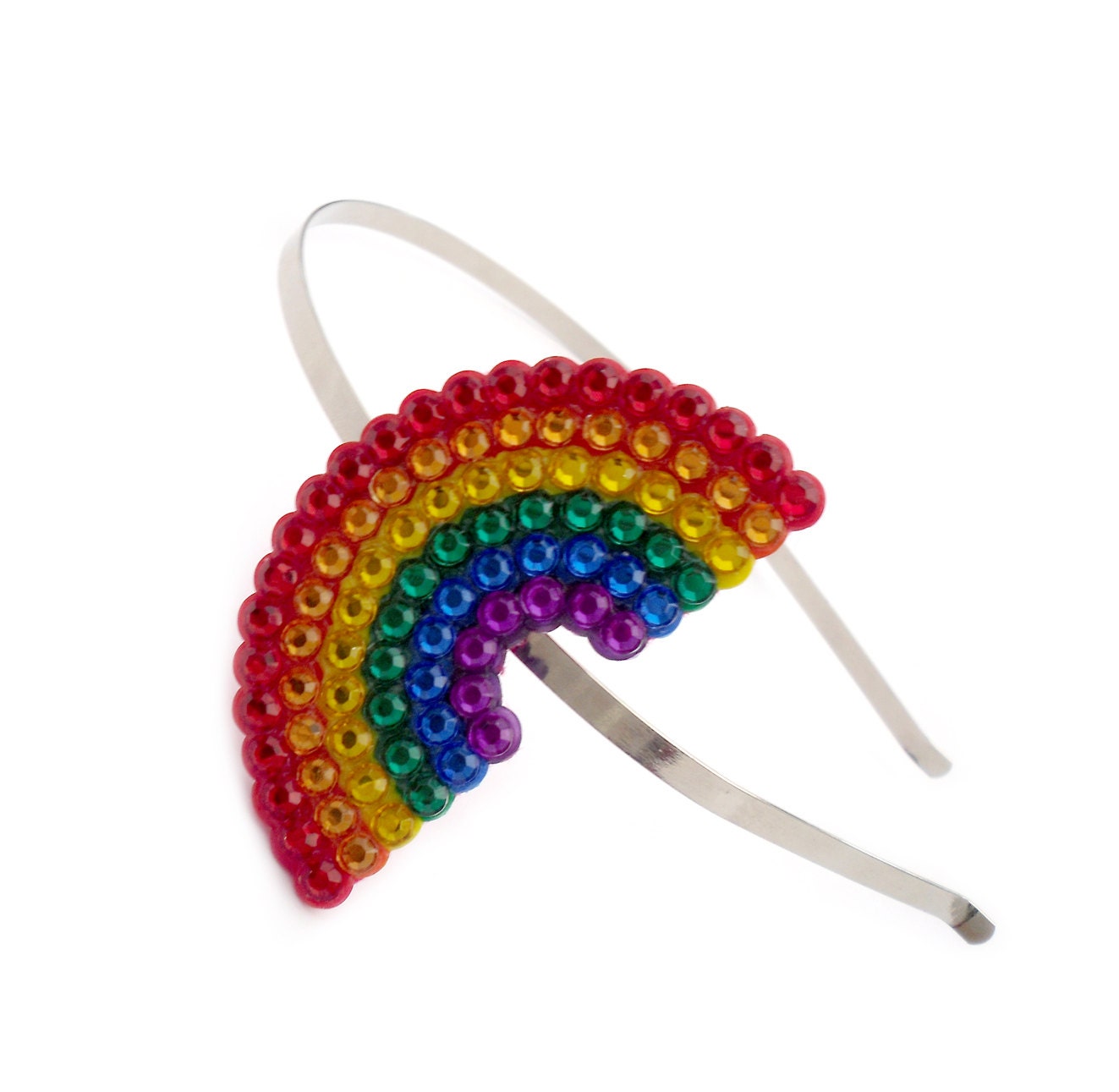 Sparkly Rainbow Headband Multicoloured ROYGBIV by VelvetVolcano
