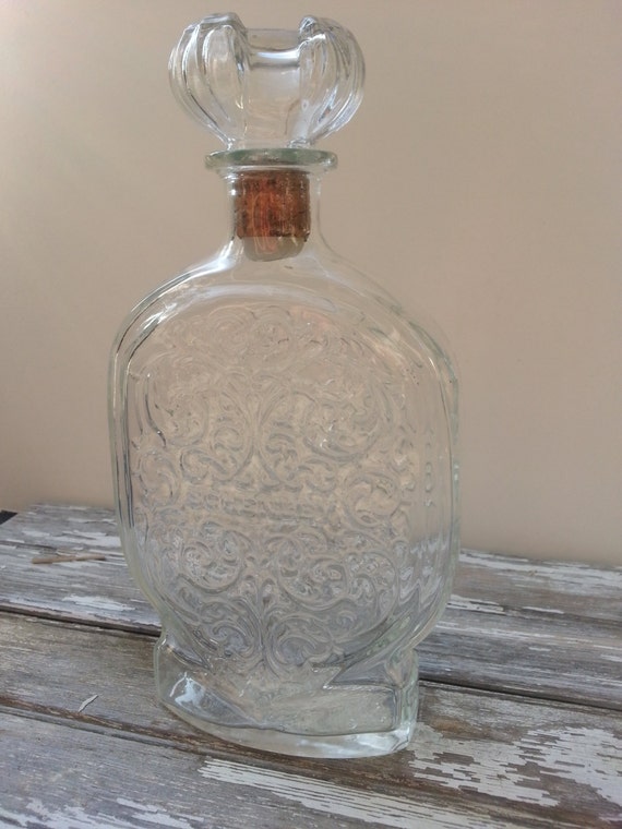 Glass Decanter 1940's Schenley Whisky Decanter Bottle