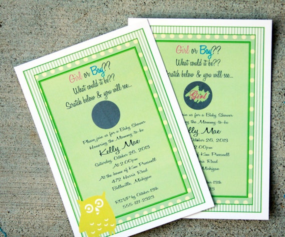 Scratch Off Baby Shower Invitations 2