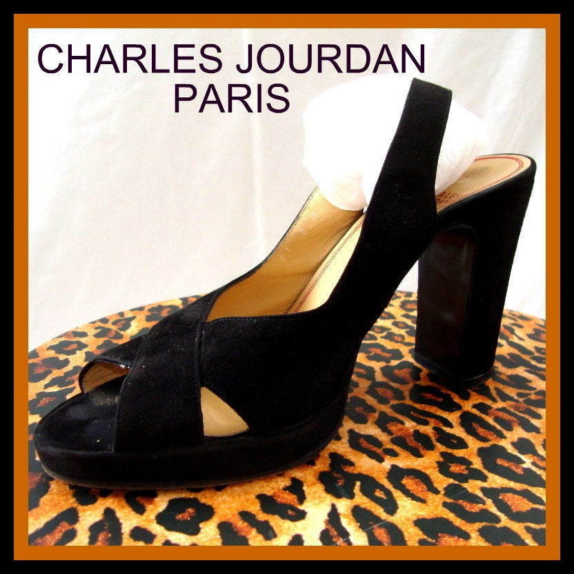 Charles Jourdan Paris platform shoes black by