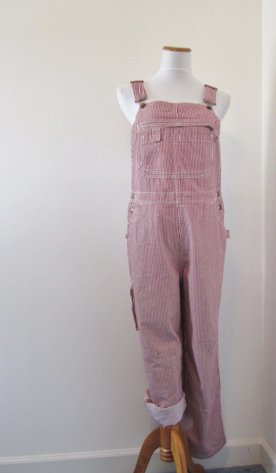 striped overall pants