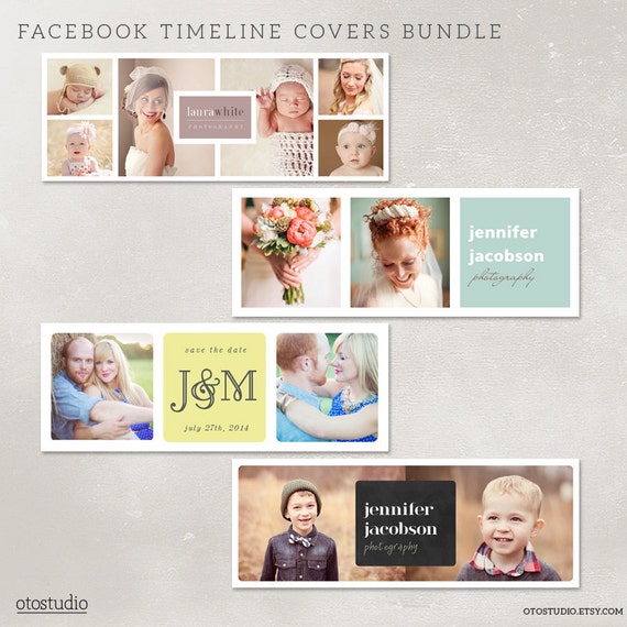 Items Similar To Facebook Timeline Cover Templates Bundle Photo Collage Photos Digital Psd Set Cover Collage Template