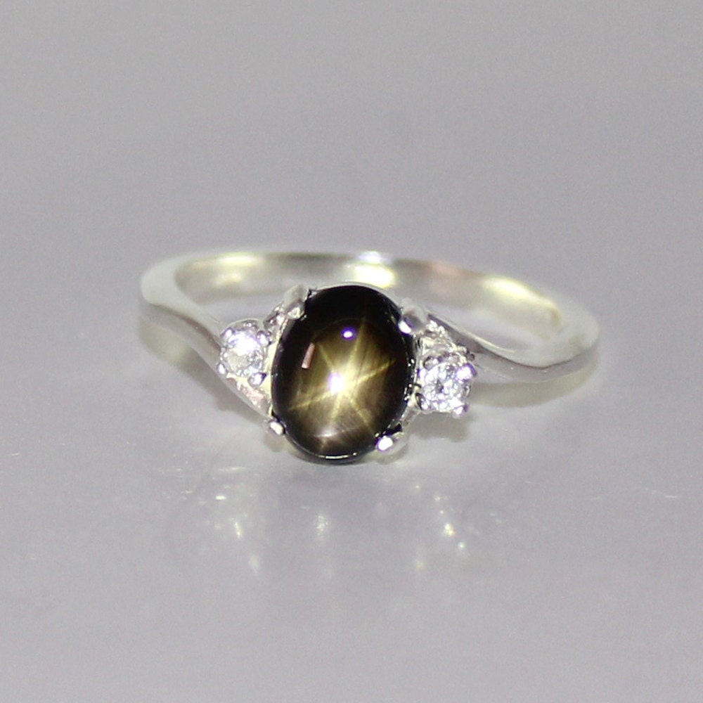 women black sapphire ring